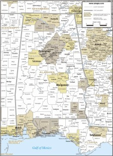 Mapsto Print Alabama State Map