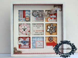 Shadow box by Suzanne Sergi using Stationery Noted