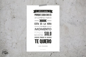 Mario Benedetti Quotes In English Typograhic quote print - mario