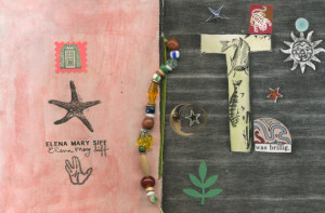 HANDMADE BOOK...Twas Brillig...quotes from Alice in Wonderland ...