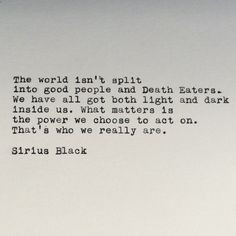 Harry Potter Quote (Sirius Black Quote) Typed on Typewriter - 4x6 ...