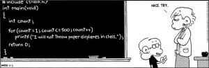 programmer's take on the chalkboard punishment
