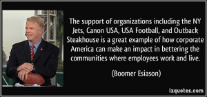 of organizations including the NY Jets, Canon USA, USA Football ...