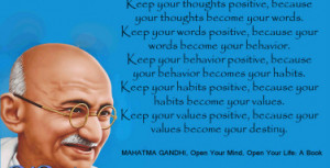 Keep your thoughts positive | Mahatma Gandhi Quotes