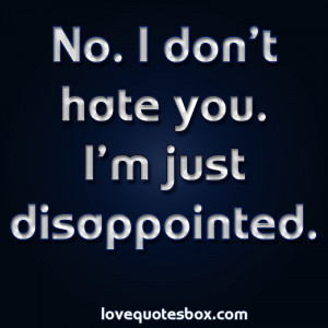 Disappointed Love Quotes