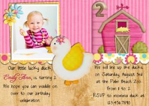 duck birthday invitation