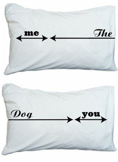 Me + You & the Dog ♥ Bed Hog Pillow Cases {Adorable} More