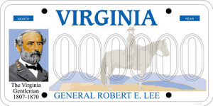 ... the proposed Virginia license plate in honor of General Robert E. Lee
