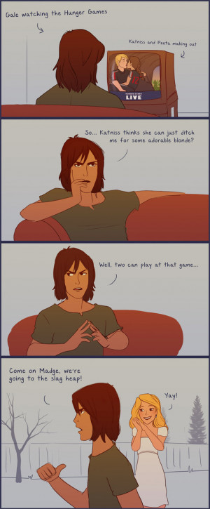 Gale Watches the Hunger Games by julvett
