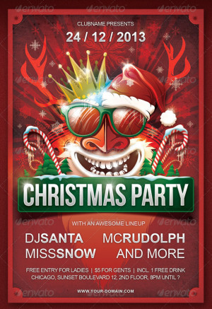 christmas party night posters