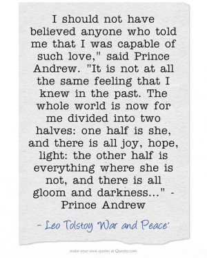War and Peace beautiful quote