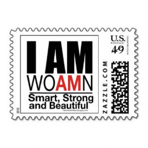 Quote I AM WOAMN: SMART STRONG BEAUTIFUL Postage