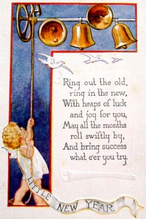 ... : Angel ringing in the new year with bells and rhyming New Year Poem
