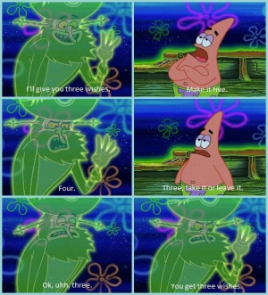 Patrick Star Won’t Take Any Less Than 5 Wishes From The Flying ...