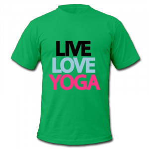 ... Casual Tee Shirt Men live love yoga Print Cool Quotes T Shirts for Men