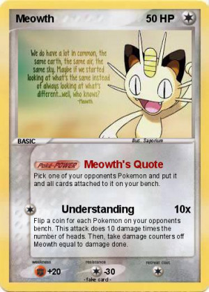 ... pokemon passport name meowth type colorless attack 1 meowth s quote