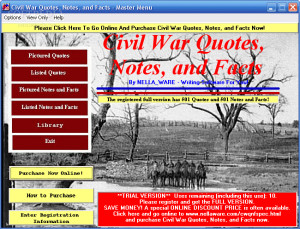 Civil War Quotes, Notes, and Facts Screenshots: