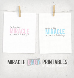 Miracle Baby Printables with livelaughrowe.com