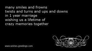 First Wedding Anniversary Quotes For Wife ~ First wedding anniversary ...