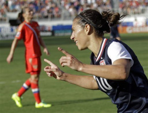 Carli Lloyd had two goals in a 7-0 rout of Russia in Boca Raton, Fla ...
