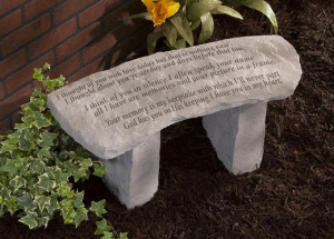 Memorial Garden Bench - I Thought of You With Love Today