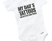 ... Bodysuit Baby Shower Gift Funny Geek Nerd Cute Fun Boy Girl Tattoo
