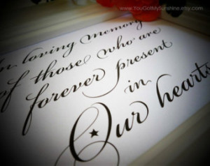 Memorial Sign for Wedding Reception or Special Events - In loving ...