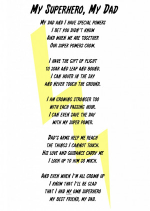 ... image to download your own My Superhero, My Dad Poem and Printable