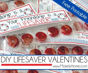 Daily Free Printable: Lifesaver Valentine Bag Topper (by Makely)