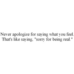 quotes apologize sorry being real