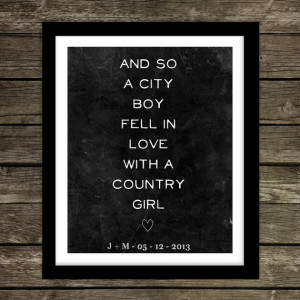 Wedding Decor - City Boy and Country Girl- Your Story - Rustic Wedding ...