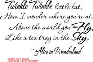 Alice in Wonderland wall art quotes