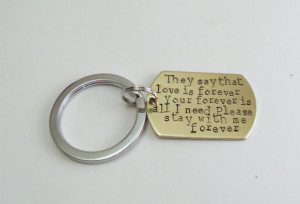 Love Quotes Dog Tag Key Chain-Wedding-Anniversary