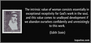 woman consists essentially in exceptional receptivity for God's work ...