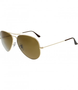 Size Aviator Polarized Gold
