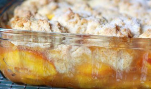 Creating Peach Cobbler With