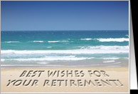 Tropical beach - retirement best wishes card - Product #168465