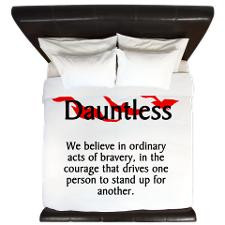 Dauntless Quote King Duvet for