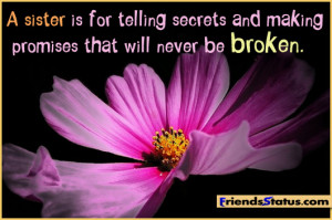 sister promises never be broken