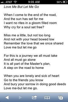 From part of someone else's funeral program, tucked into my Mother's ...