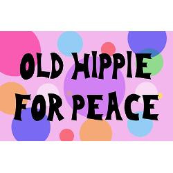 Old Hippie Rectangle Decal...