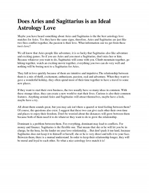 Does Aries and Sagittarius is an Ideal Astrology Love by nbksimha