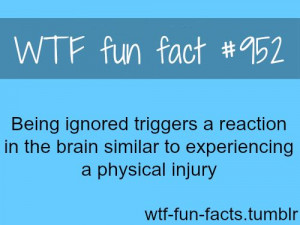 Being ignoredIt Hurts, Ignored Trigger, Weird Facts, Fun Facts, Being ...