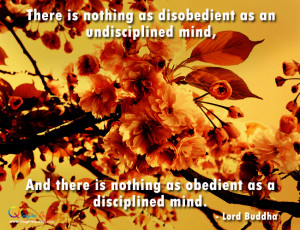 Nothing as obedient as a disciplined mind Lord Buddha Quotes