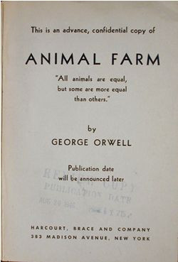 19.b. George Orwell, Animal Farm , New York: Harcourt, Brace ...
