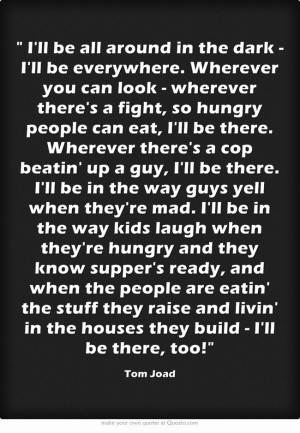 ... soul. Ma says and then what. Tom reassures Ma that he will be there
