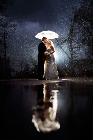Rainy Day Wedding Photo by Unplugged Photography