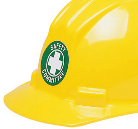 ... / Ultra-Stick Adhesive Labels / Hard Hat Decals - Safety Committee