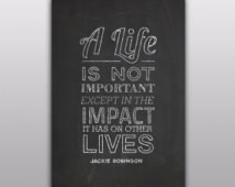 Jackie Robinson #42 Brooklyn Dodger s Inspirational Life Quote Poster ...