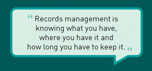 records management quote from rich lauwer